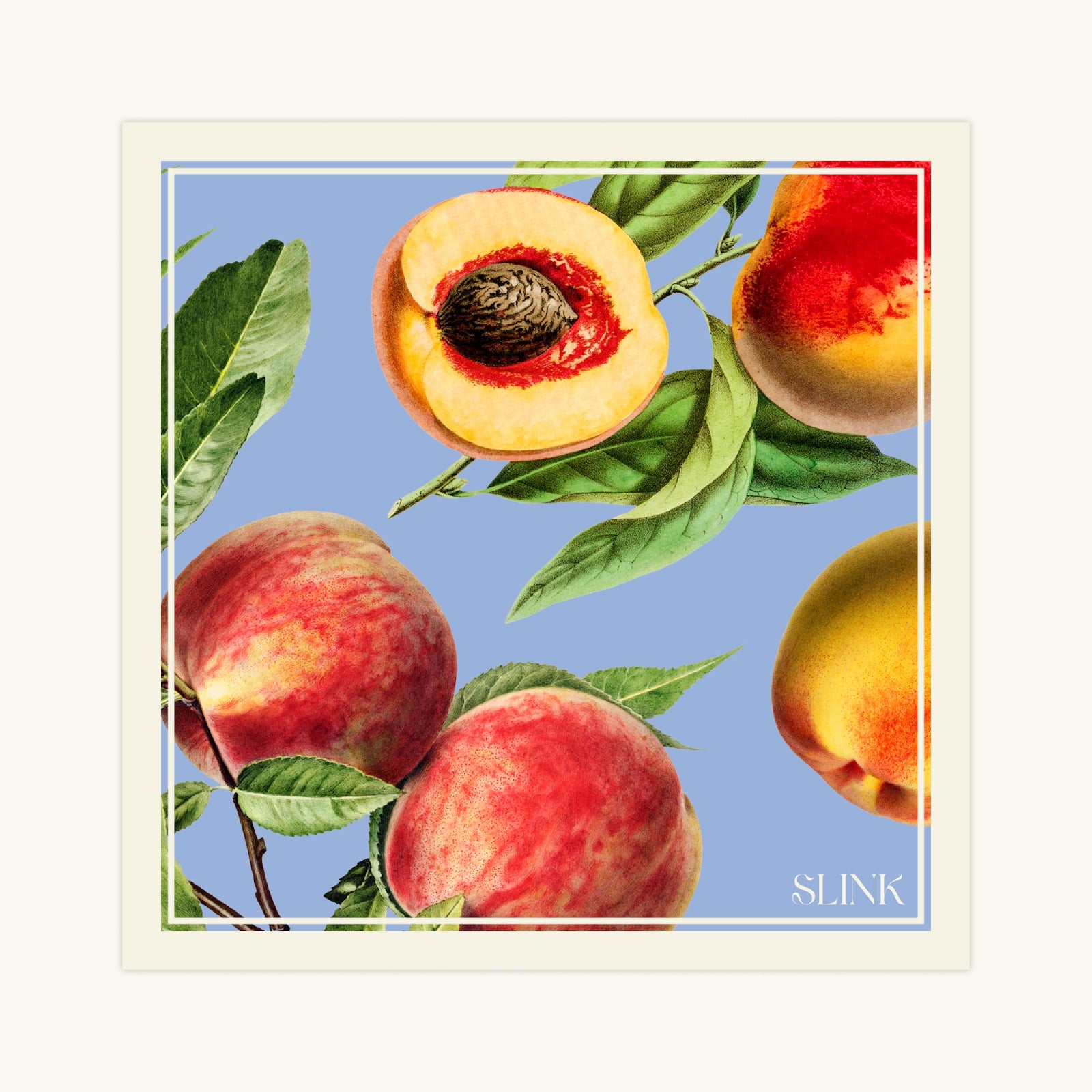Peaches Silk Scarf Medium