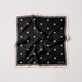 Black & White Polka Dot Silk Scarf Large