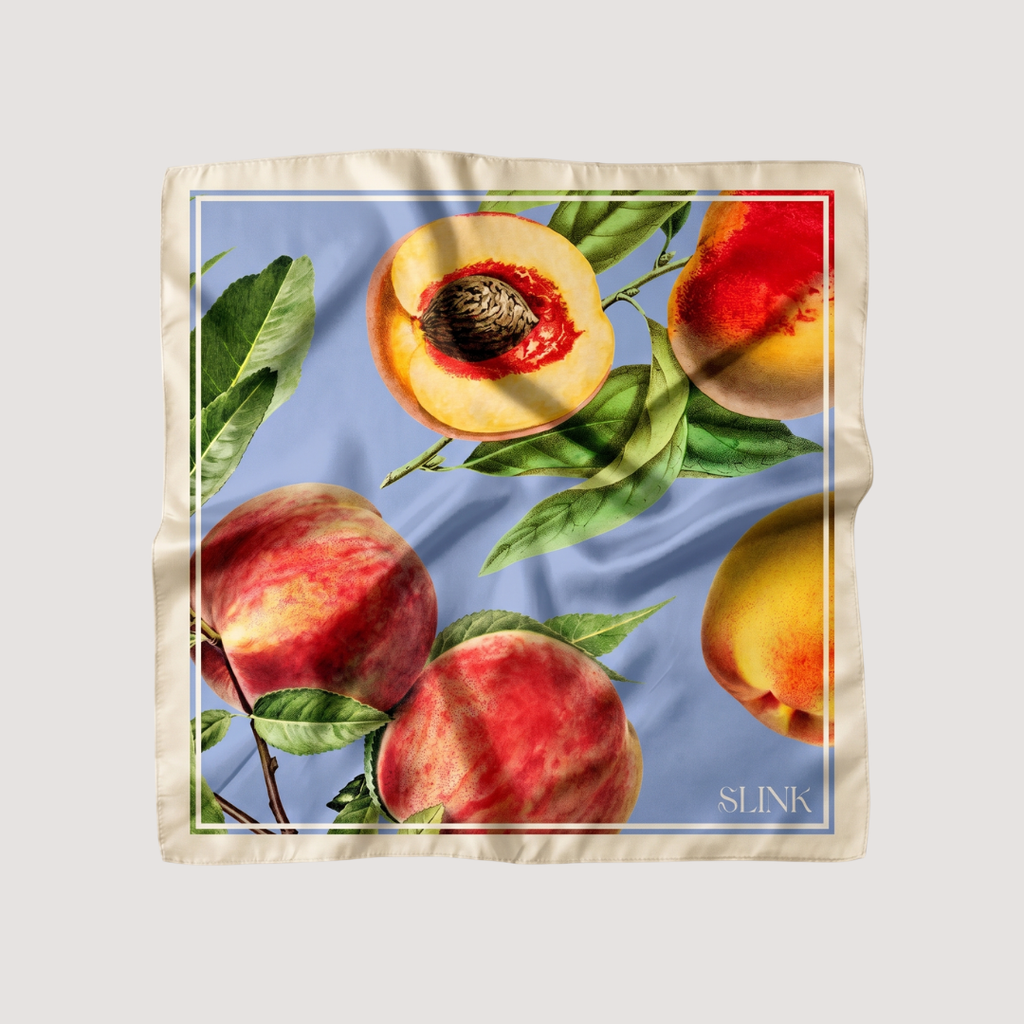 Peaches Silk Scarf Large