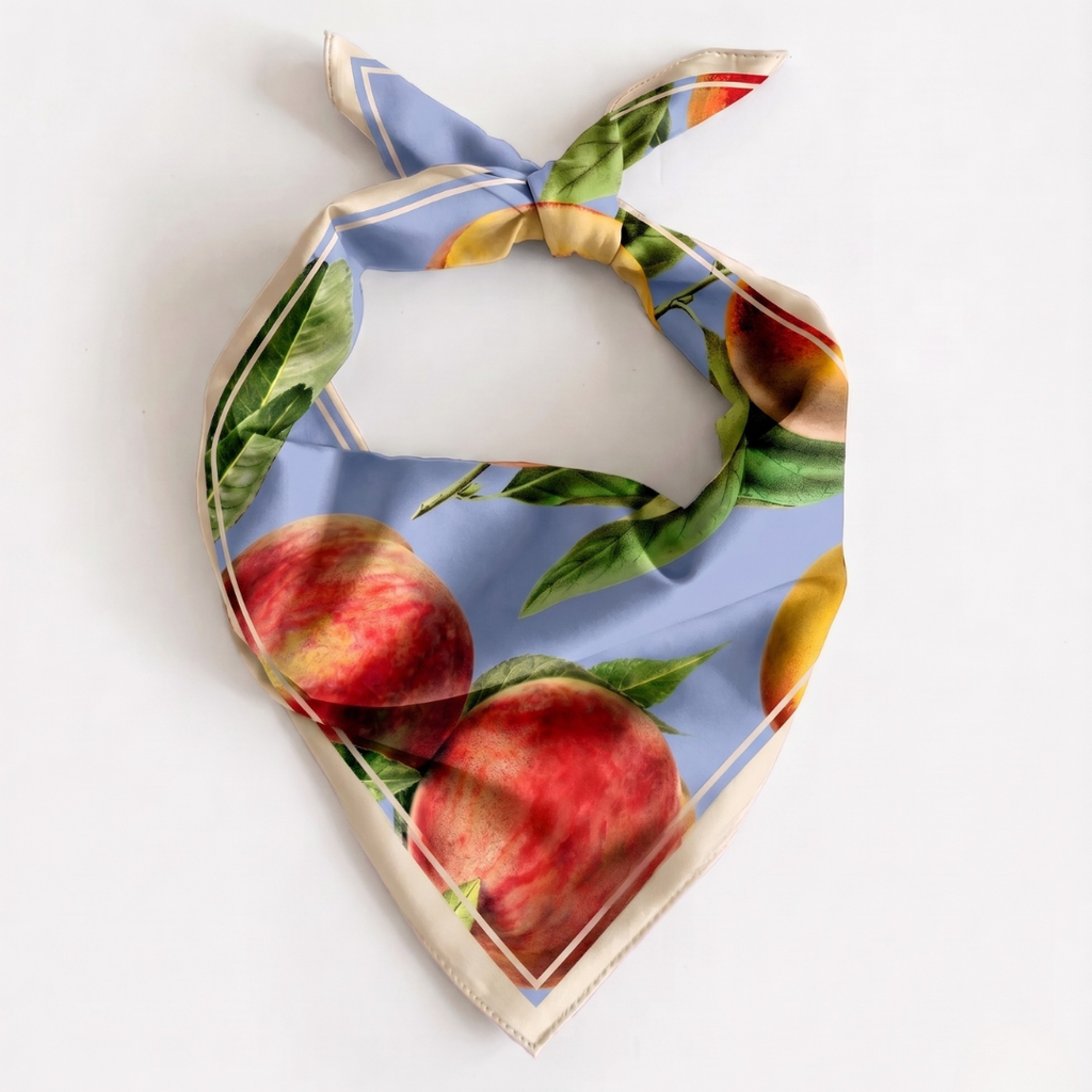 Peaches Silk Scarf Medium