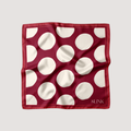 Red & Pink Polka Dot Silk Scarf Large